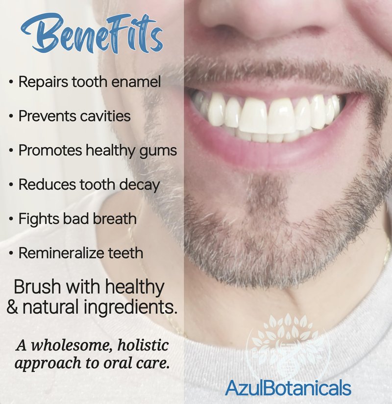 Remineralizing & Cleansing Oral Care - Tooth Powder, Cool Mint. Fluoride Free, SLS Free, Nano Free for Organic Oral Wellness (2 Ounces)