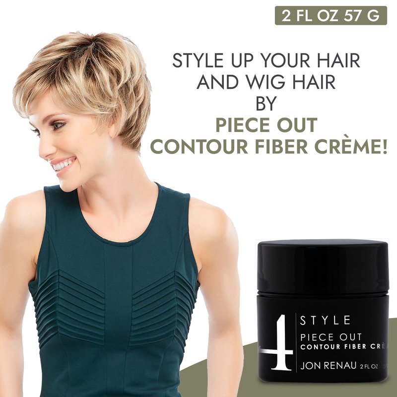 Jon Renau Piece Out Contour Fiber Crème – Wig Styling Cream for Synthetic, Heat-Friendly & Human Hair, 2 Ounces