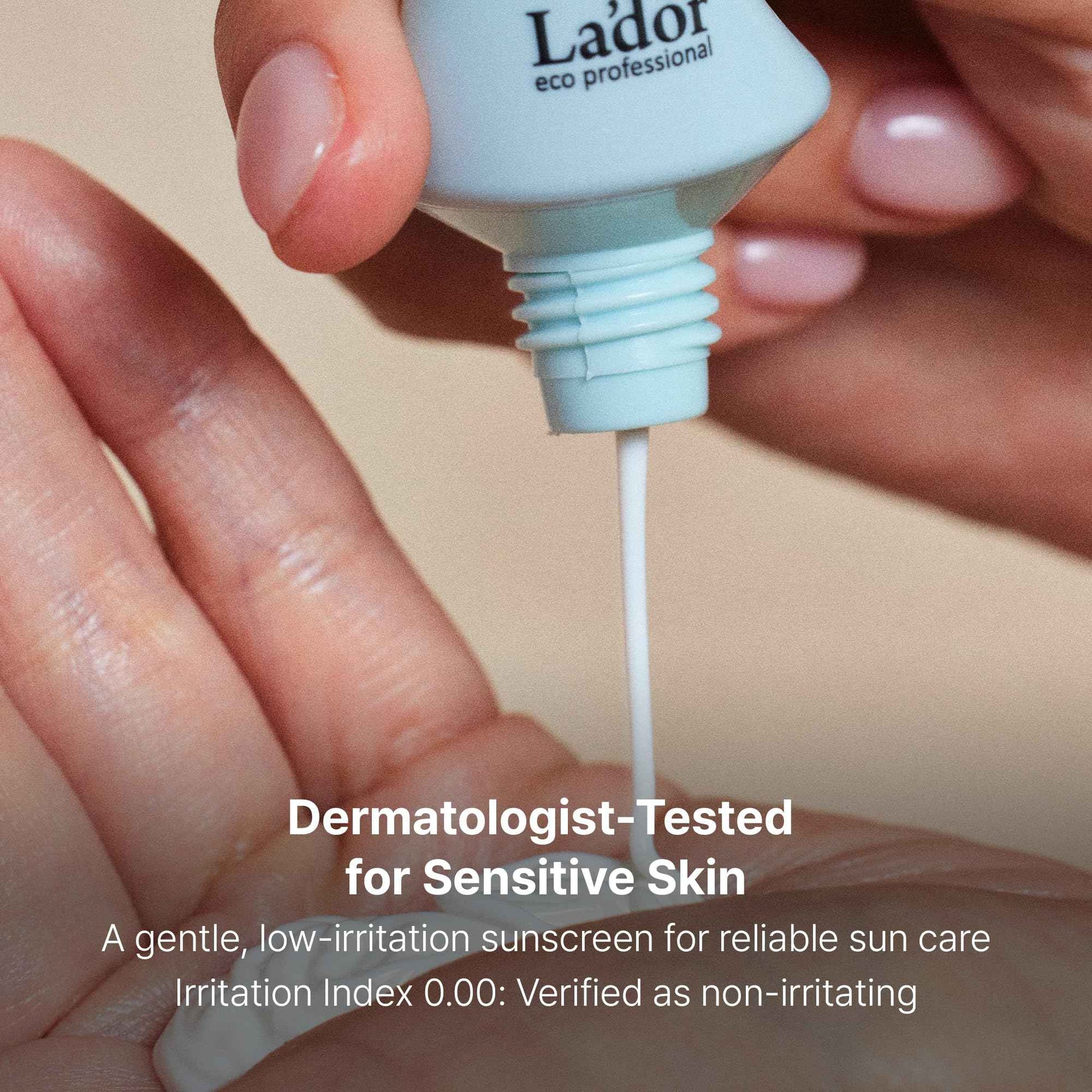 La'dor Tamanu Zinc Oxide Mild Mineral No Whitecast Sunscreen UV Clear Lightweight Daily Moisturizer Lotion with SPF 50+ PA++++ for Sensitive Skin Non Greasy Non Oily Long Lasting Korean Skincare