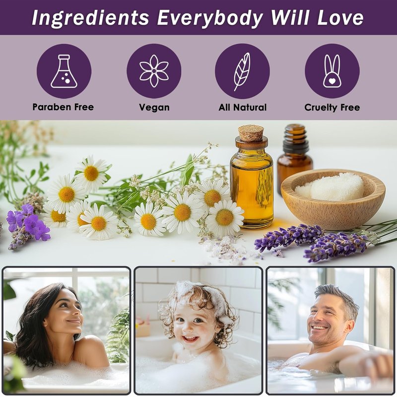 Aqua Elegante Spa Basket - Deluxe Women's Bath Set with Bubble Bath, Lotion & Bath Bombs | Lavender & Chamomile