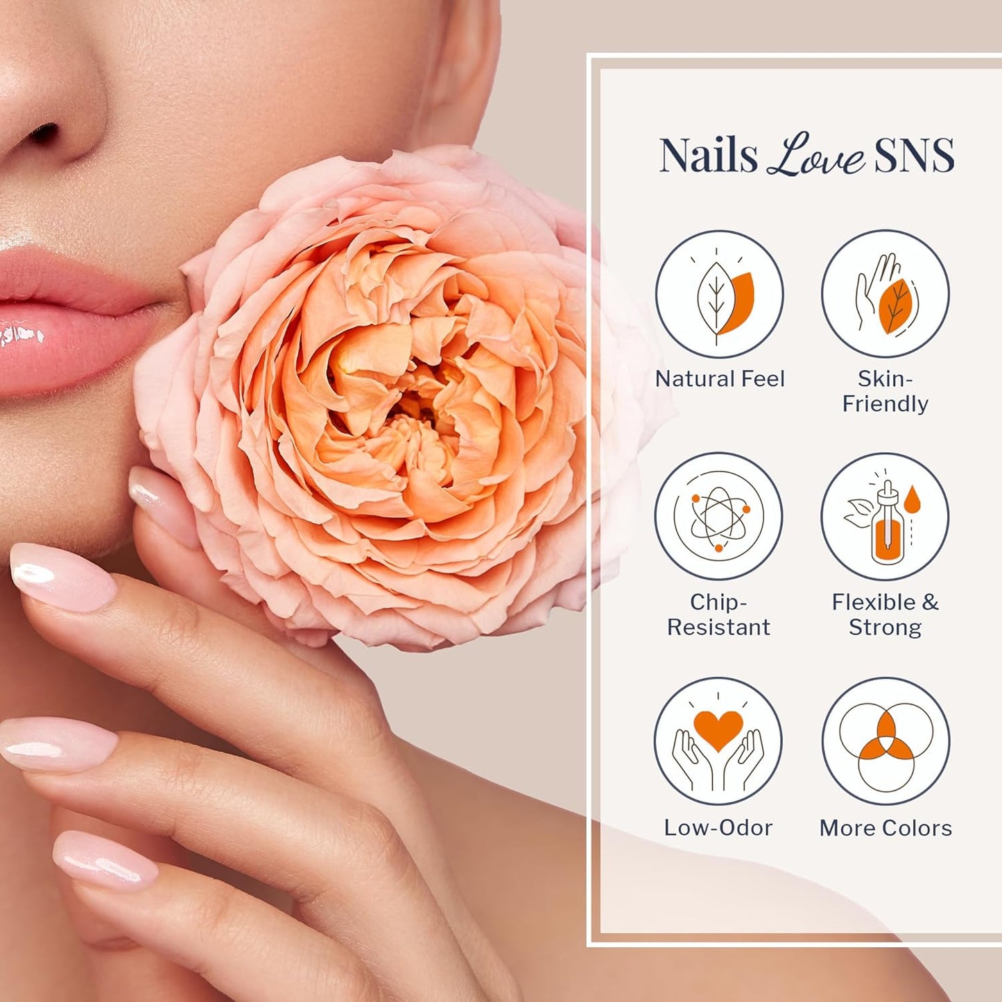 SNS Nail Dip Powder - Gelous Color Dipping Powder in Grace | Long-Lasting, Low-Odor Formula - 1 oz