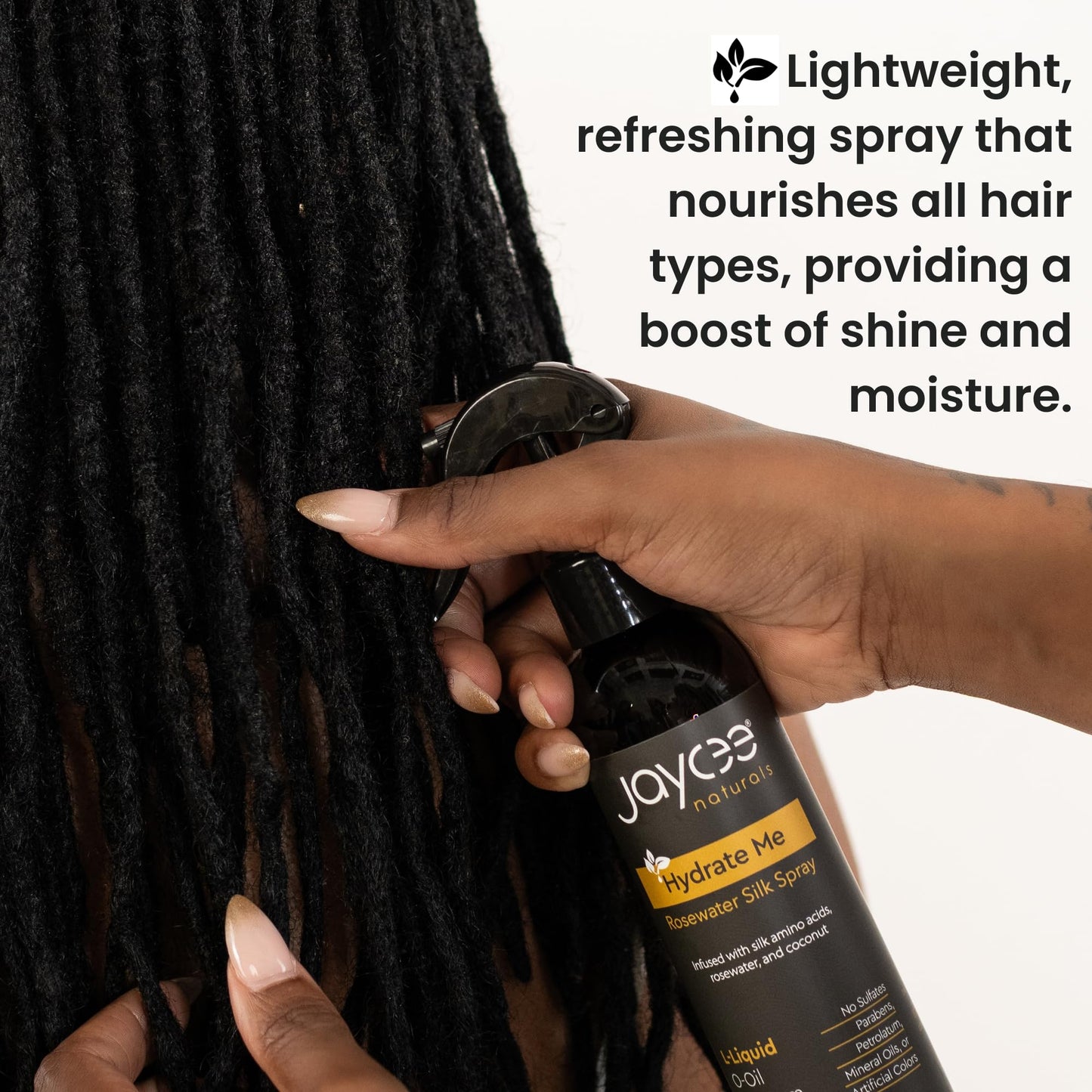 Jaycee Naturals 3-Step Loc Maintenance Kit - Clarify Weekly, Hydrate Daily & Seal Moisture | Shampoo, Rosewater Spray & Lightweight Oil for Locs & Textured Hair - Supports Healthy, Breakage-Free Locs