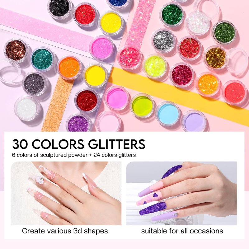 Morovan Acrylic Nail Kit with Everything: Beginners Professional Nail Kit Set for Starter Acrylic Nail with Drill Nail Christmas