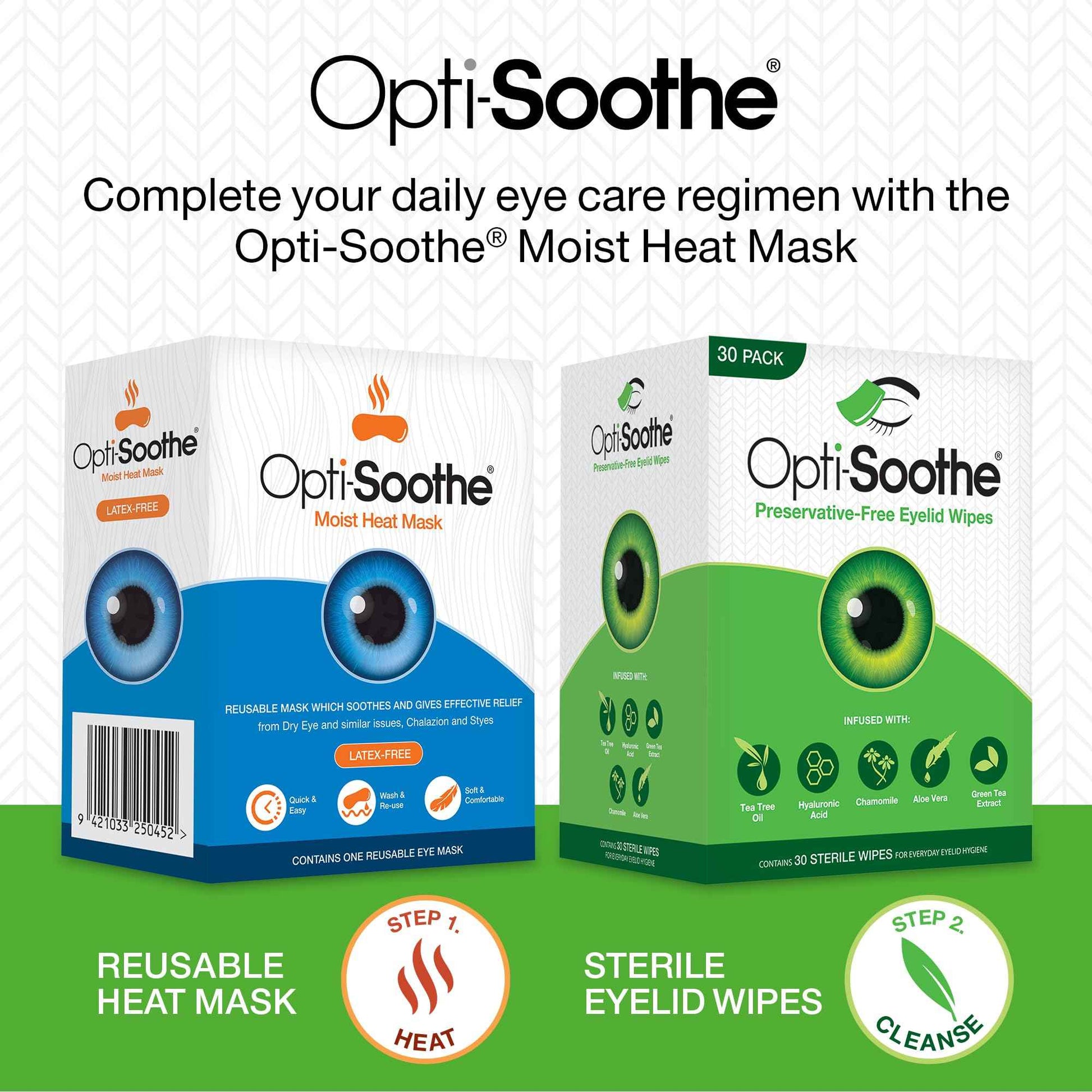 Opti-Soothe Preservative-Free Eyelid Wipes - 30 Moist Towelette For Daily Eyelid Cleaning - Preservative-free - Soothing, Moisturising, Natural Ingredients