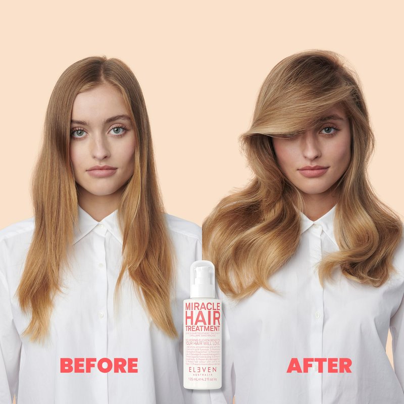 ELEVEN AUSTRALIA Leave-In Conditioner - Miracle Hair Treatment for Dry, Damaged Hair, Heat & UV Protection, Salon-Quality Lightweight Detangler, Frizz Control for All Hair Types - 4.2 fl oz
