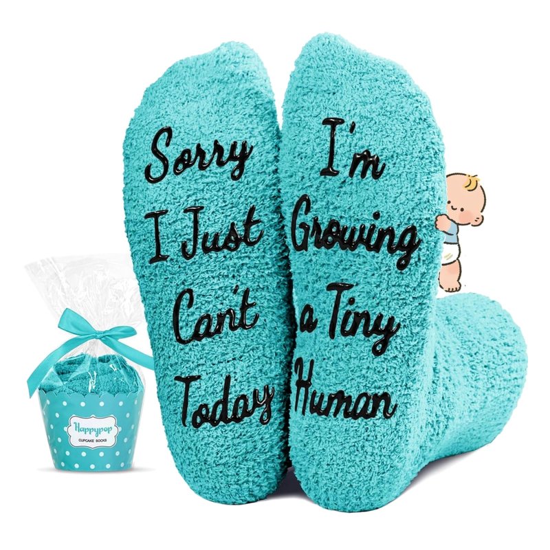 HAPPYPOP Mom to Be Gifts - Pregnancy Socks for Expecting Mothers on Valentine's and Mother's Day, Labor and Delivery Socks