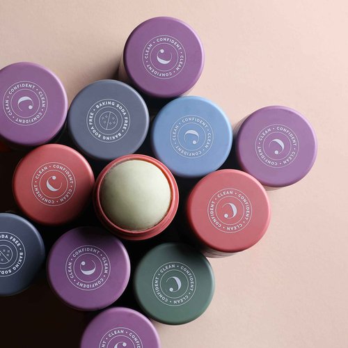 Cleo+Coco Natural Deodorant for Women & Men, Aluminum Free with Organic Coconut Oil, Activated Charcoal for 24-Hour Odor Protection and All-Day Performance, Made in the USA - Basil Mint 2.5oz