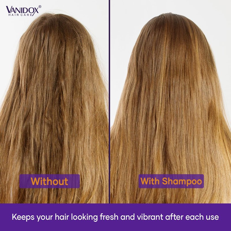 VANIDOX Purple Shampoo & Conditioner Set - Sulfate Free for Blondes & Highlighted Hair | 16 fl oz Each