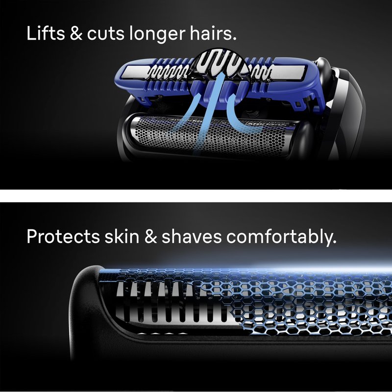 Braun Electric Razor for Men Series 6 with Precision Trimmer, Extra Shaver Head, 4-in-1 Clean & Charge Center, Travel Case, S6 6177ps