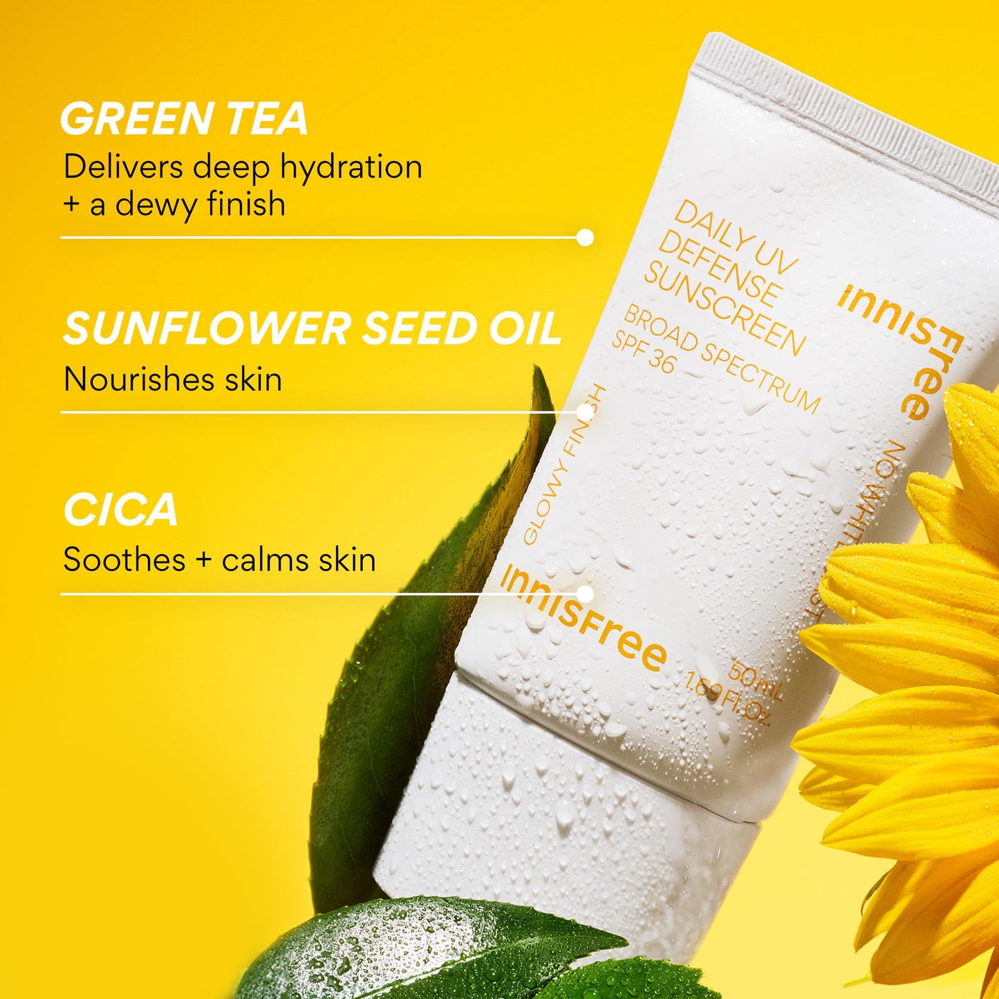 Innisfree Daily UV Defense SPF 36 2 Pack | Korean Face Sunscreen | Broad Spectrum Protection, Invisible Finish, No White Cast, Lightweight, Gentle and Hydrating