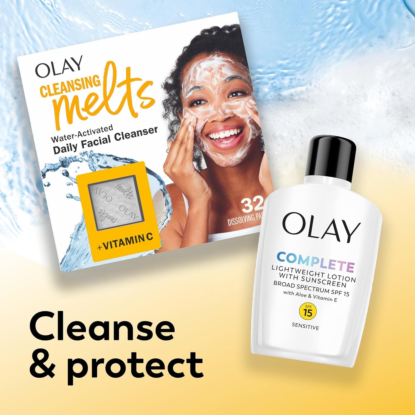 Olay Complete Moisturizer Lotion with SPF 15 - Sensitive Skin, 6 oz Each | 2-Pack