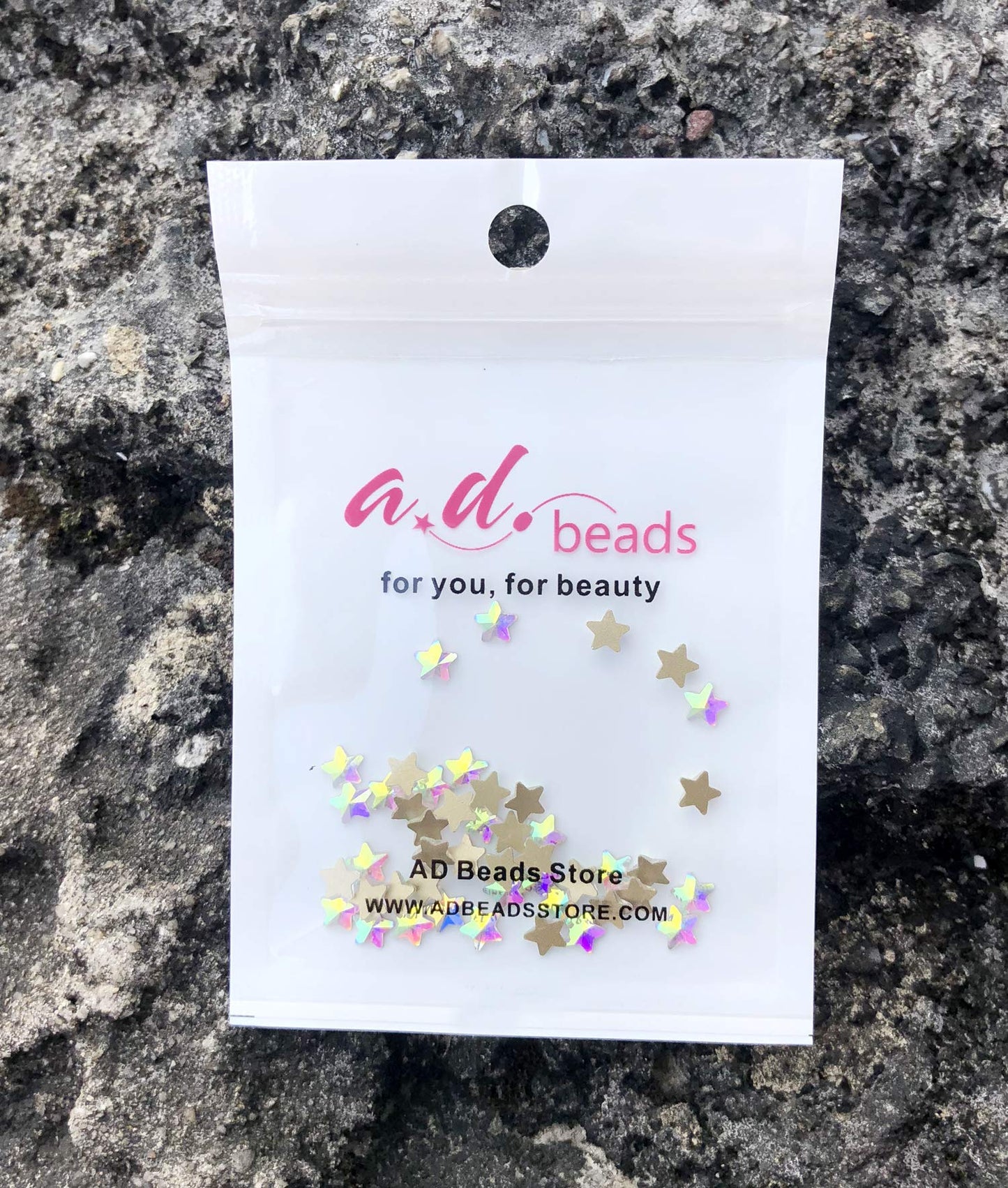AD Beads Top Czech AB Crystal Multi-Shape Flatback Rhinestone Nail Art Decoration DIY (100 Pcs, 34. Star 8x8mm)