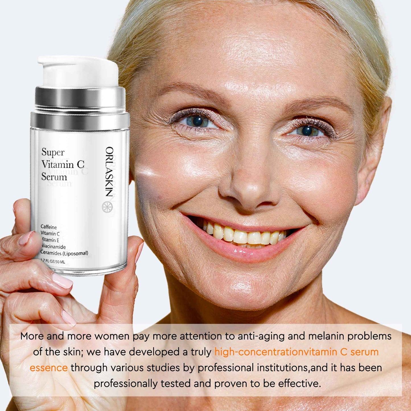 Super Vitamin C Serum For Women Over 70,Vitamin C Face Serum For Women Anti Aging Dark Spot Remover For Face Skin Care, Targets Age Spots, Wrinkles, Brightening, Pore Minimizer, Hydration 1.7fl Oz