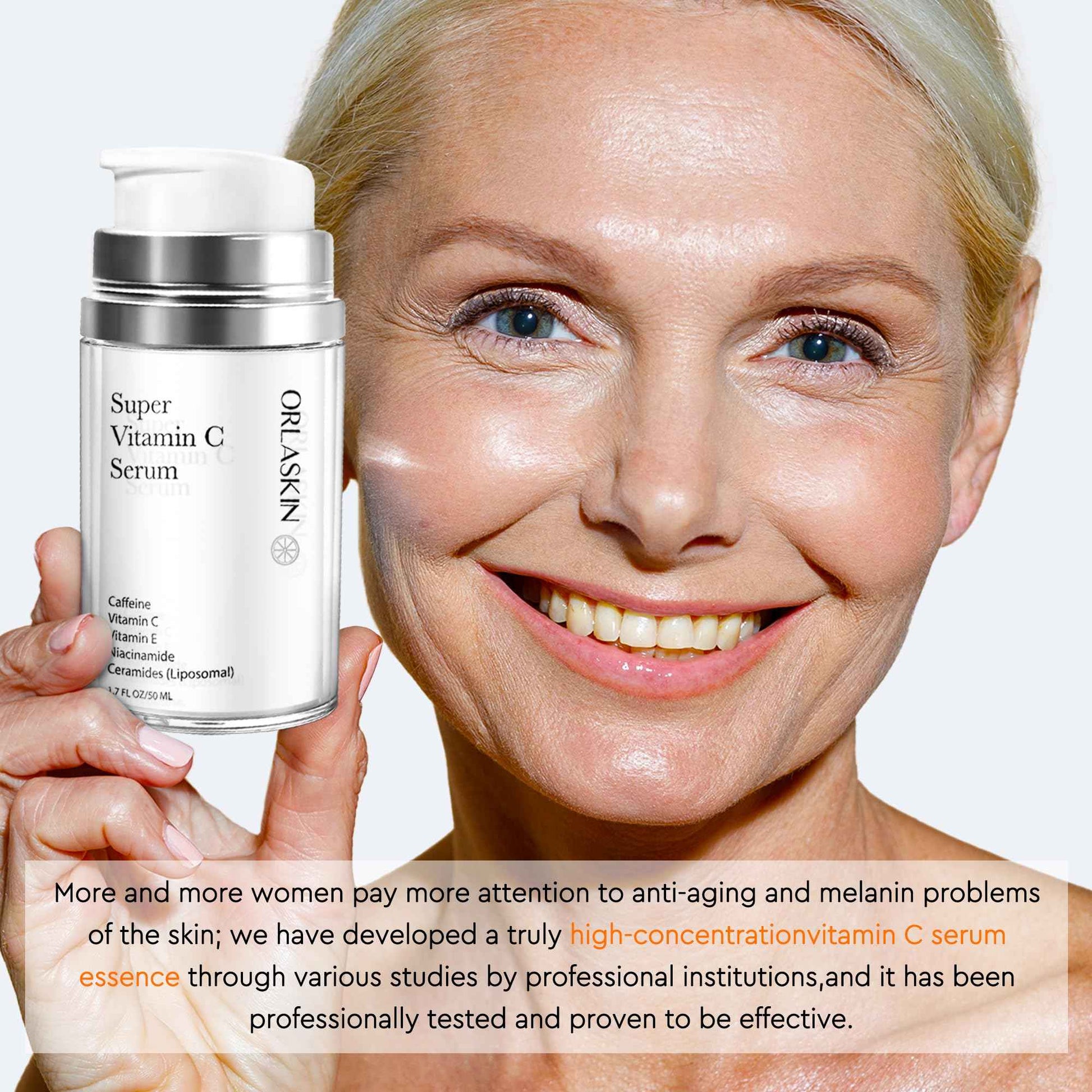 Super Vitamin C Serum For Women Over 70,Vitamin C Face Serum For Women Anti Aging Dark Spot Remover For Face Skin Care, Targets Age Spots, Wrinkles, Brightening, Pore Minimizer, Hydration 1.7fl Oz