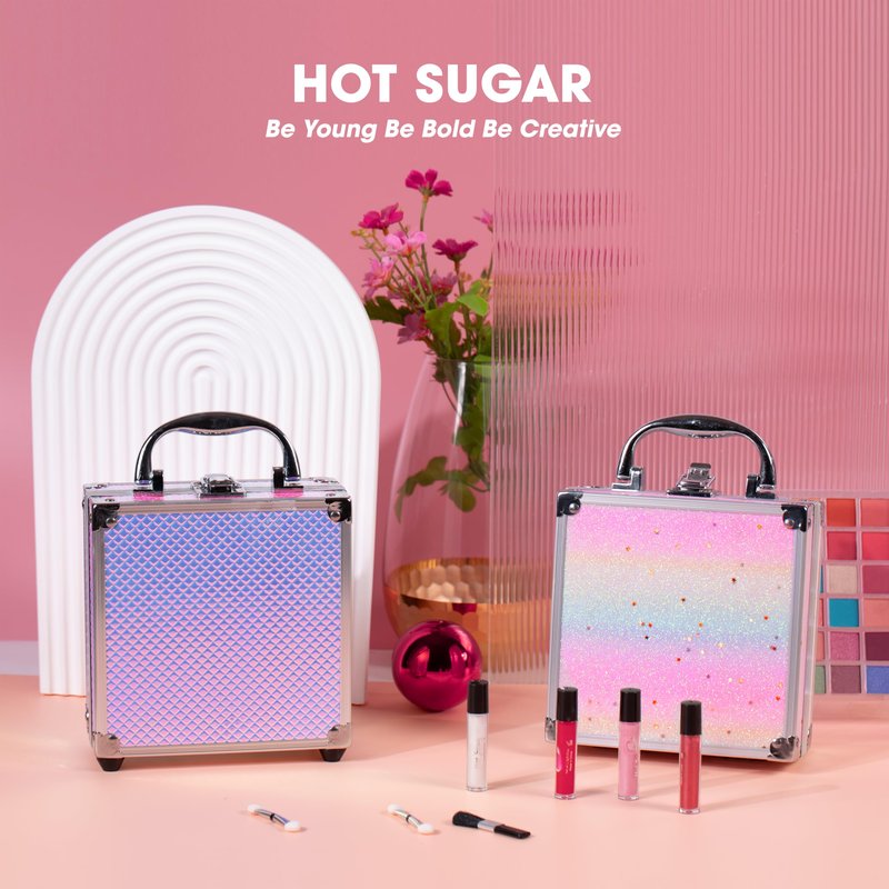 Hot Sugar Girls Makeup Kit for Teenagers 13-15 and Women Includes Eyeshadow Lip Gloss Blush Highlighter Bronzer Brush (Mermaid)