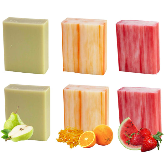 Simple Scents Australia Assorted 6 PCS Natural Soap Bars, Assorted Citrus Delights, 3.5oz Each Moisturizing French Triple Milled Soap Bars Enriched with Shea Butter, Pure Plant Oil Body Soaps