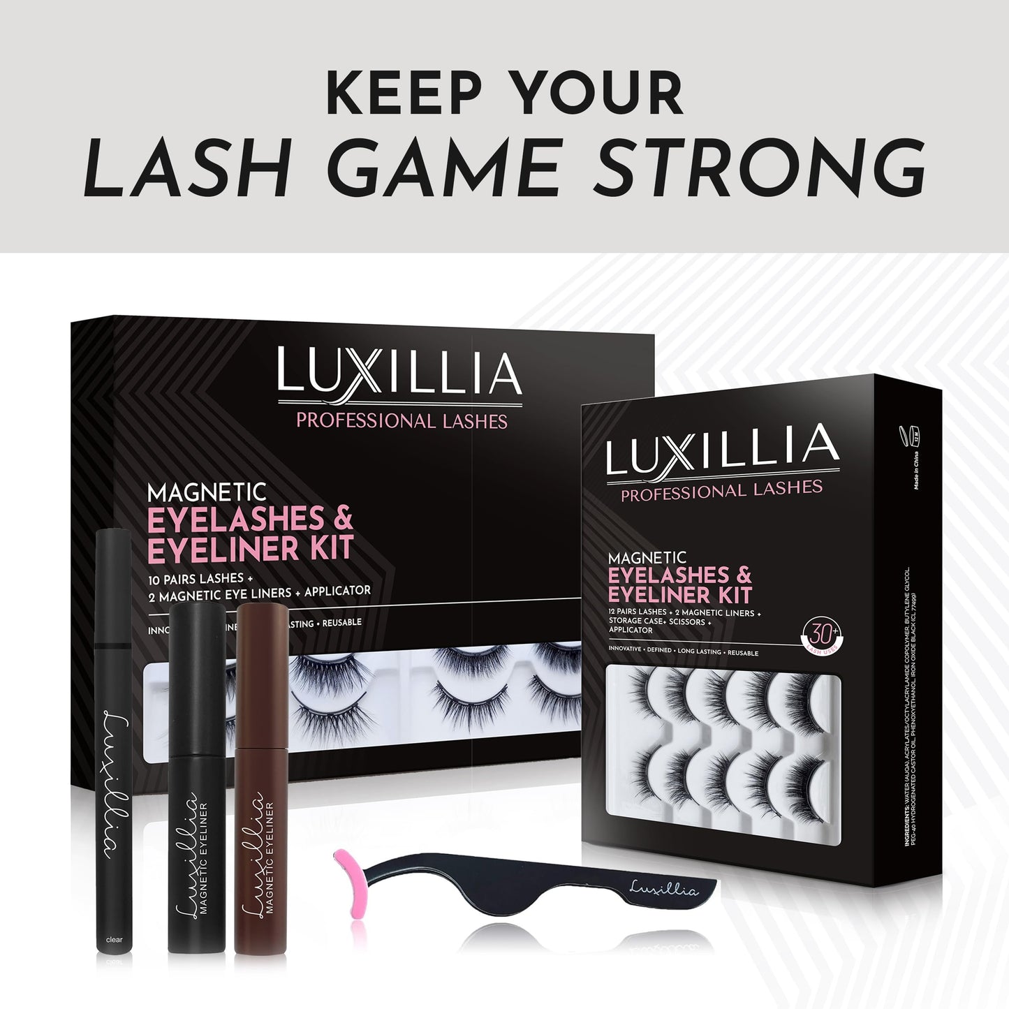 Magnetic Eyelashes with Applicator Kit - 7 Set Natural Eye Lashes