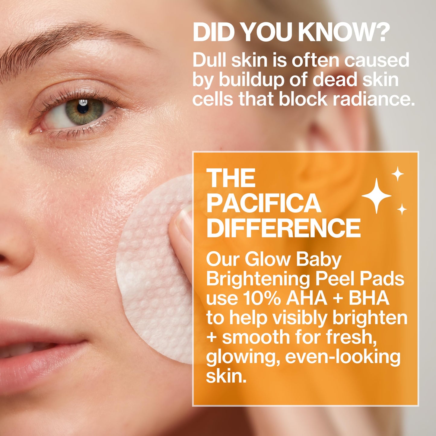 Pacifica Glow Baby Brightening Peel Pads 10% AHA + BHA Exfoliating Face Pads for Glowing Skin Resurfacing Glycolic Acid & Salicylic Acid Pad to Smooth Texture & Minimize Pores Fragrance Free 60 Count