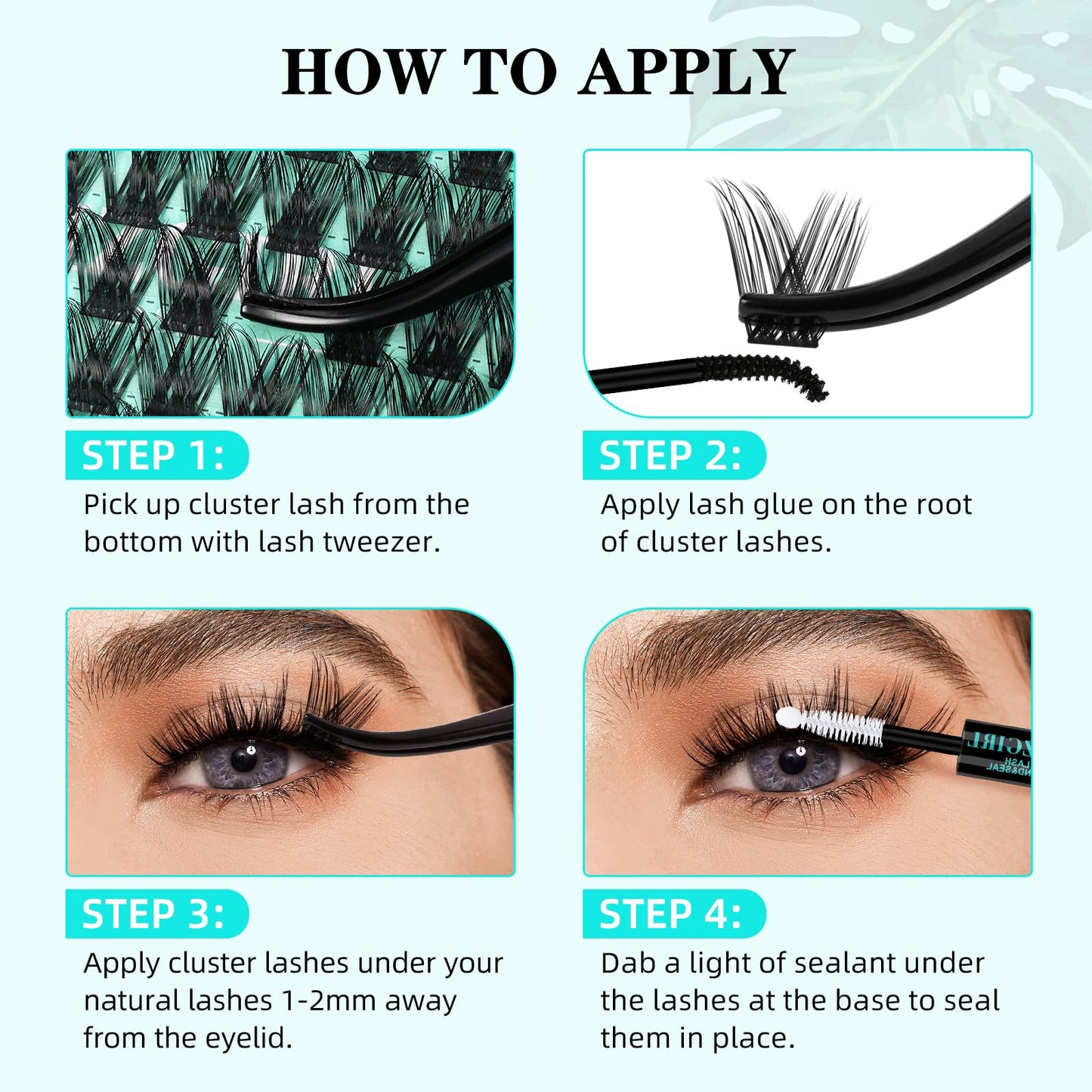 Lash Clusters Wet Look 168Pcs Eyelash Cluster Ultra-Thin Lash Band Eyelashes Extensions Spiky Anime Wide Span Lashes(Okra,C-Mix10-18mm)