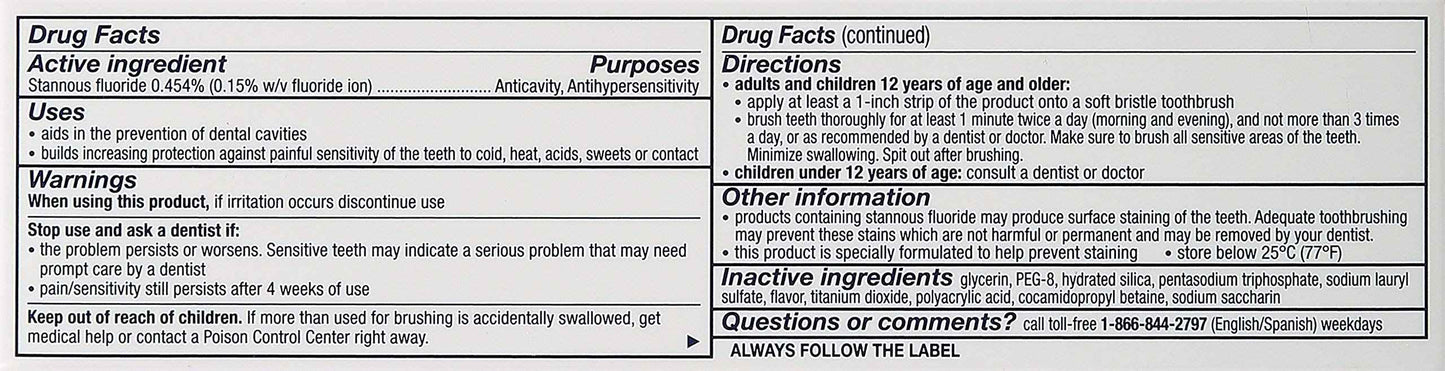 Sensodyne 980066854 Repair and Protect, 3.4 oz, Shape, Pack of 5