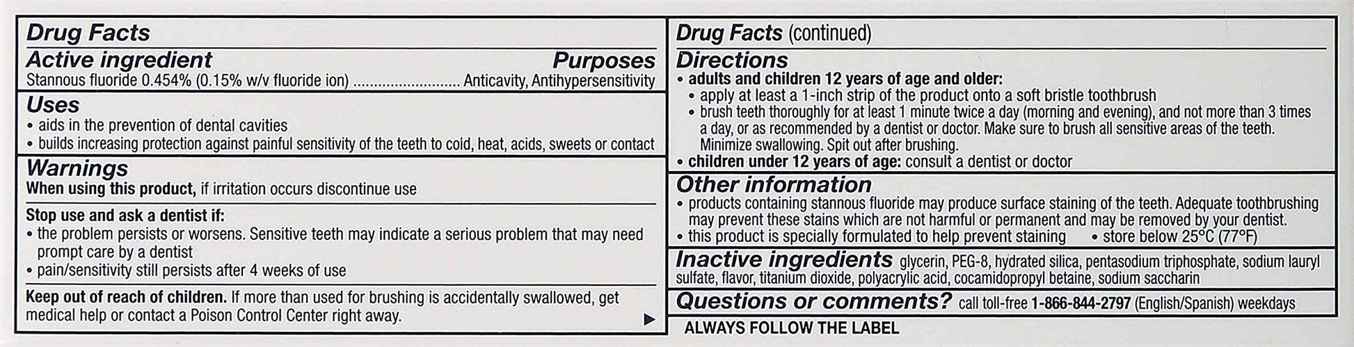 Sensodyne 980066854 Repair and Protect, 3.4 oz, Shape, Pack of 5