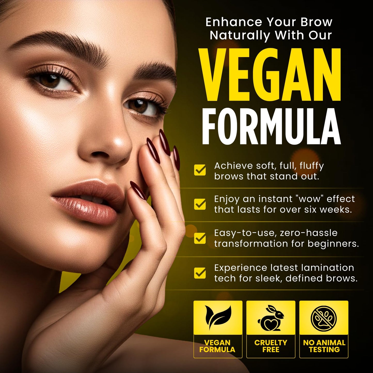 Professional Brow Lamination Kit – Salon-Quality Results at Home | DIY Eyebrow Lamination Kit for Fuller, Thicker, Fluffy Brows | Lasts Up to 6 Weeks | Easy to Use, Beginner-Friendly Brow Perm Kit