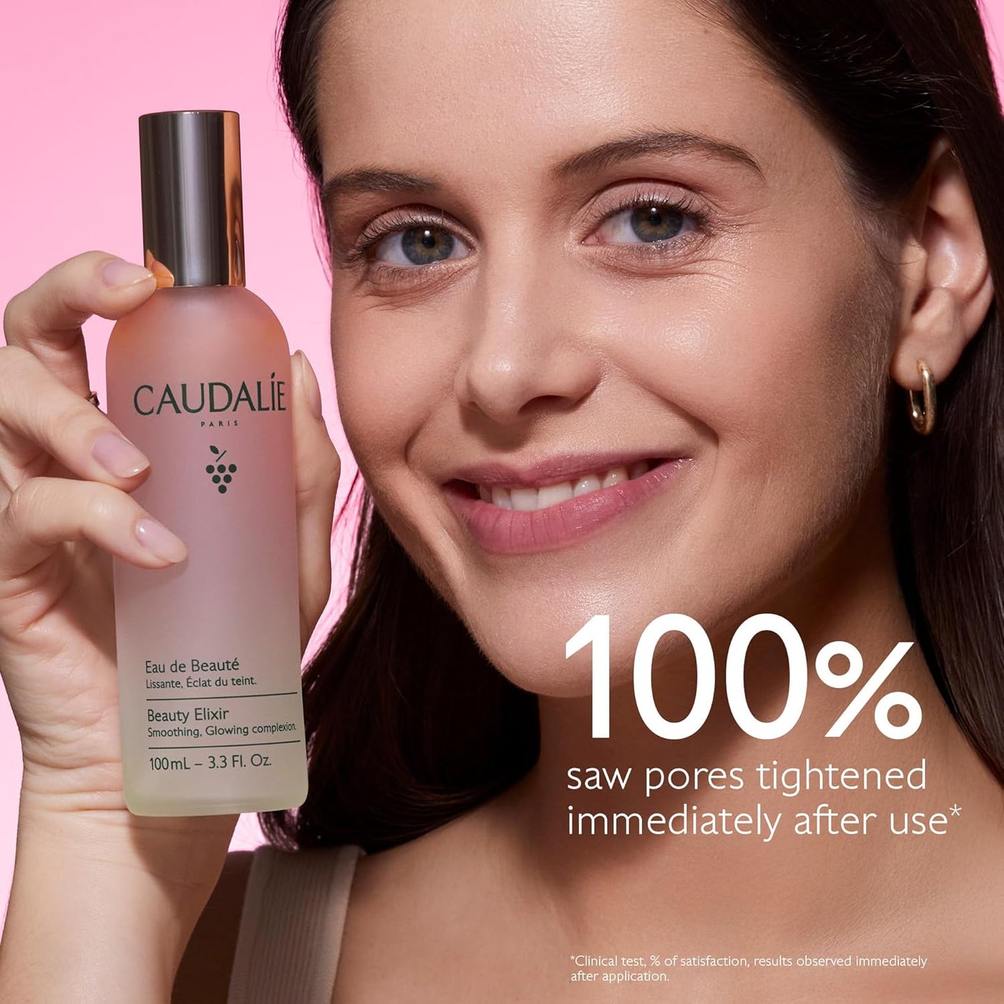 Caudalie Beauty Elixir Face Mist - Pore Tightening Toner & Makeup Setter | 100 mL Full Size & 30 mL Travel Size
