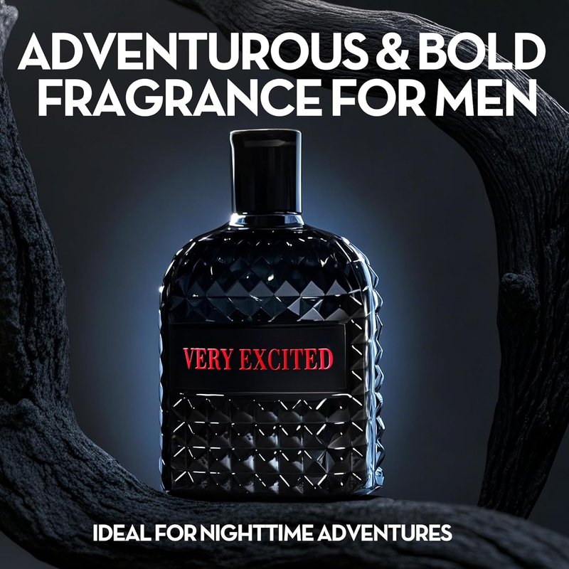 Men's Cologne Gift Set - Vanilla Bourbon, Leather & Amber | 3.4 Fl Oz Each - Luxury Eau de Toilette