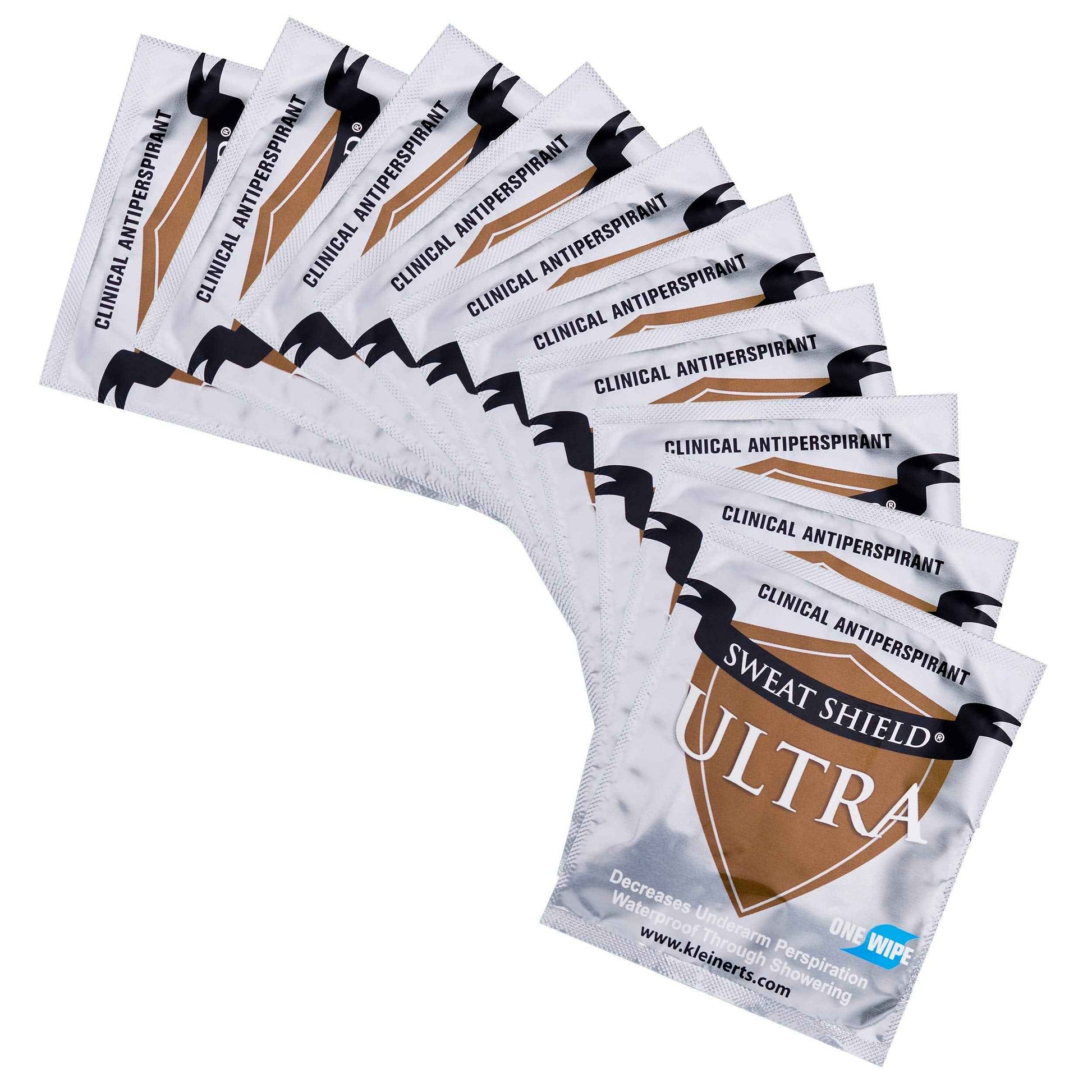 Sweat Shield Ultra Antiperspirant Wipes - Reduce Sweat Up To 7 Days Per Wipe (Pack of 10). Clinical Strength. Dermatologist Recommended.