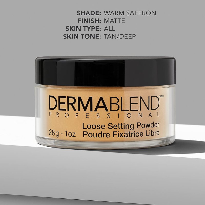 Dermablend Loose Setting Powder - Finishing Face Powder for Light, Medium & Tan Skin Tones | Long-Lasting Matte Finish