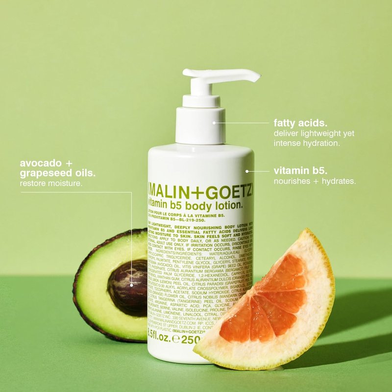 MALIN+GOETZ Vitamin B5 Body Lotion - Lightweight Daily Moisturizer with Avocado & Grapeseed Oils | Hydrating & Nourishing, Vegan & Cruelty-Free
