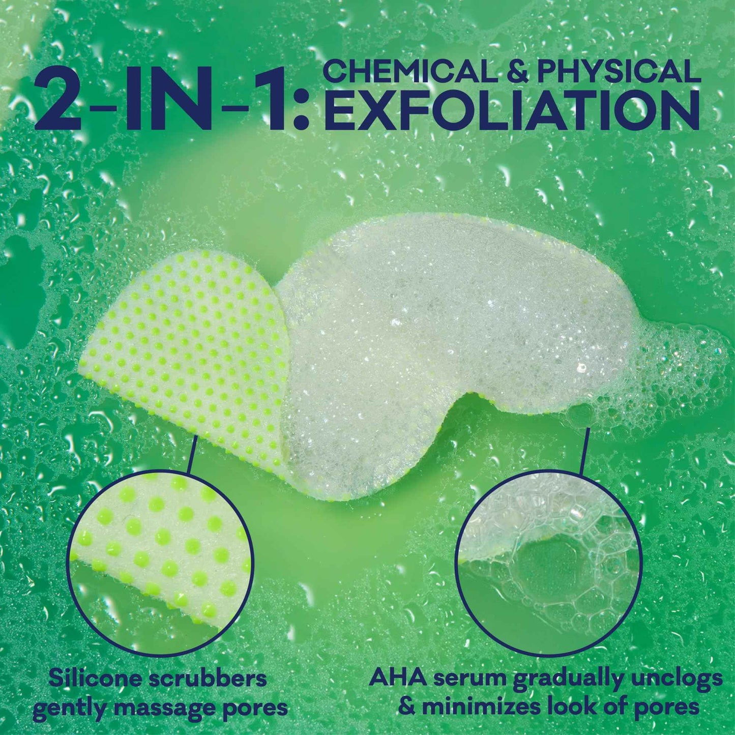 Bioré Pore Refining Bubbling Nose Mask, Glycolic Acid and Hyaluronic Acid Exfoliant for Face, Pore Cleansing Mask, 8 Ct