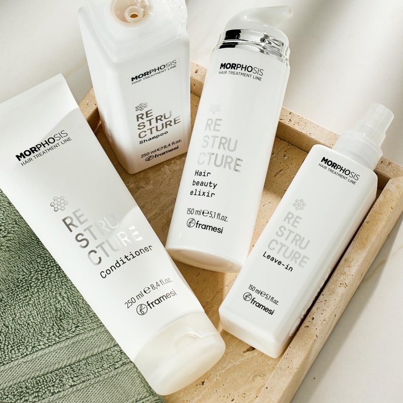 Framesi Morphosis Restructure Conditioner - Rebuilding Conditioner for Damaged DryHair - Sulfate Free Conditioner - Helps Repair and Revive to Support Smoother, Softer Hair - Color Safe (8.4 Fl Oz)