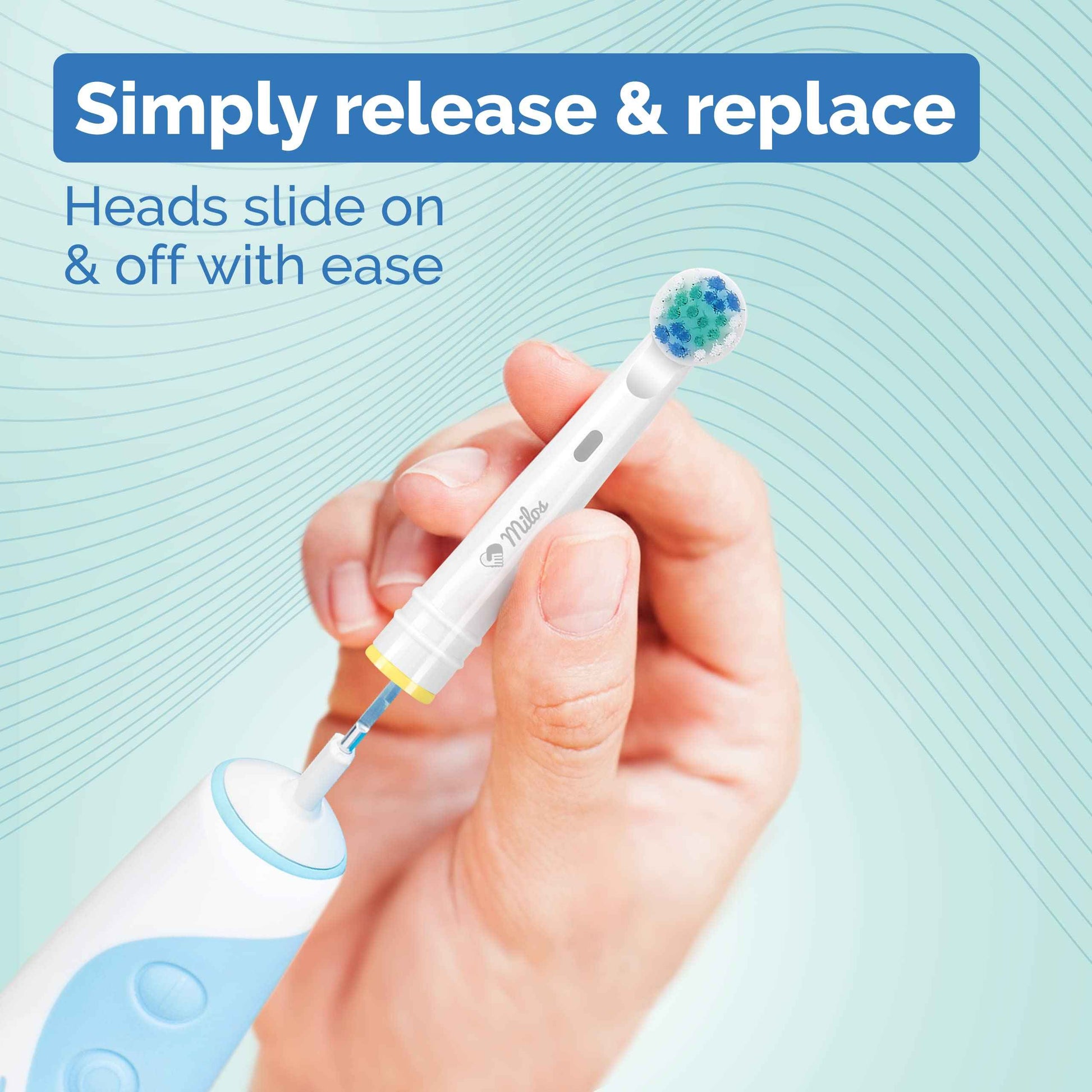 Replacement Toothbrush Heads Compatible with Oral B Braun - 16 Pack Milos Professional Electric Toothbrush Heads Deep Clean Brush Heads Compatible with Oral-B 7000/Pro 1000/9600/ 5000/3000/8000
