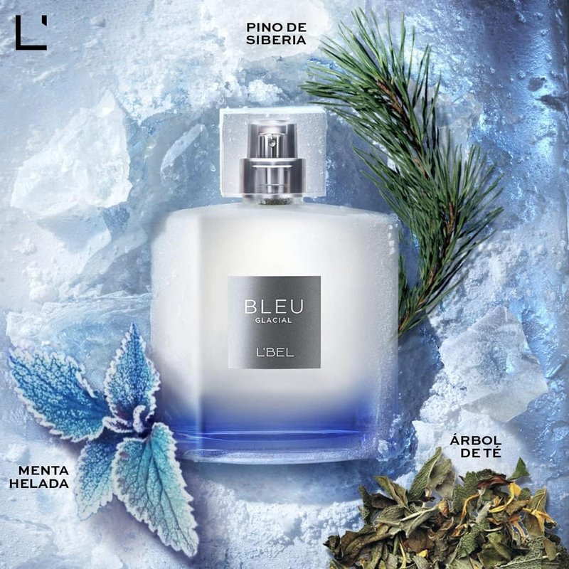 L'Bel Bleu Glacial Men's Perfume - Long-Lasting Fragrance 100 ml | Fresh & Invigorating Scent