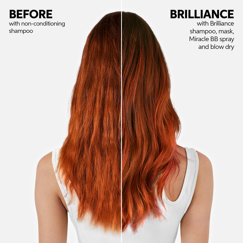 Wella Professionals Invigo Brilliance Conditioner for Coarse Hair | Intense Color Protection, Maintains Vibrancy, Salon Formula, Hair Detangler, Shine Care
