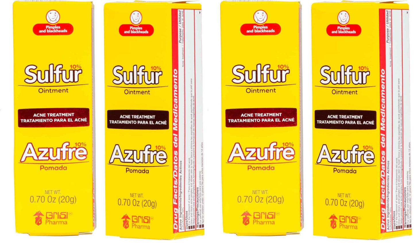 Sulfur Ointment with 10% Sulfur, Assists You in Treating Pimples, Blackheads or Blemishes, Acne Treatment, 2 Count (Pack of 2)
