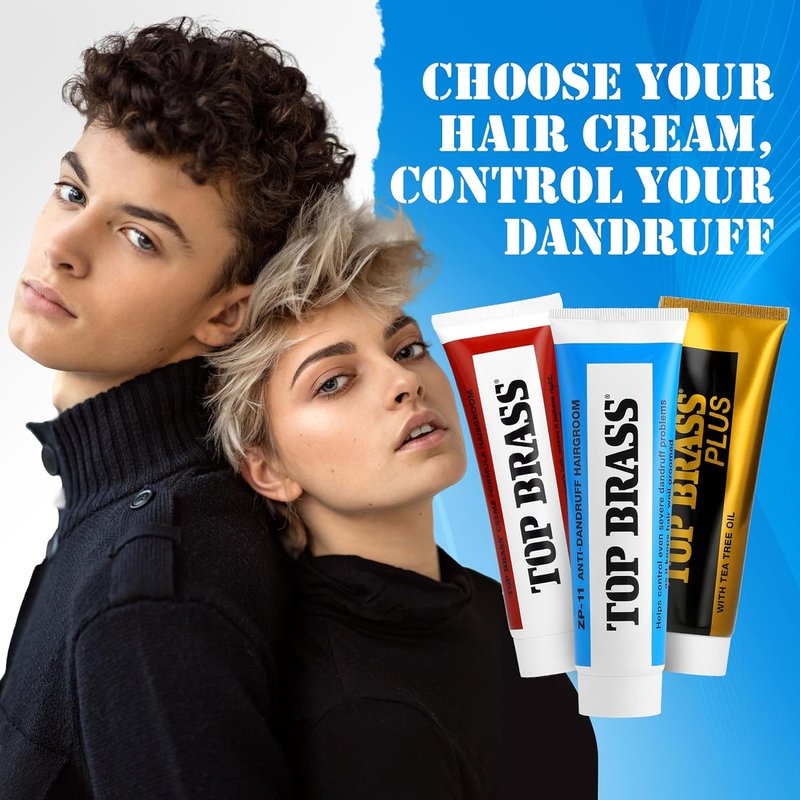 Anti-Dandruff Hair Cream for Men & Women - Styling Cream with Beeswax & Candelilla | Relieves Dry Scalp, Flaking & Itching - 3 Pack
