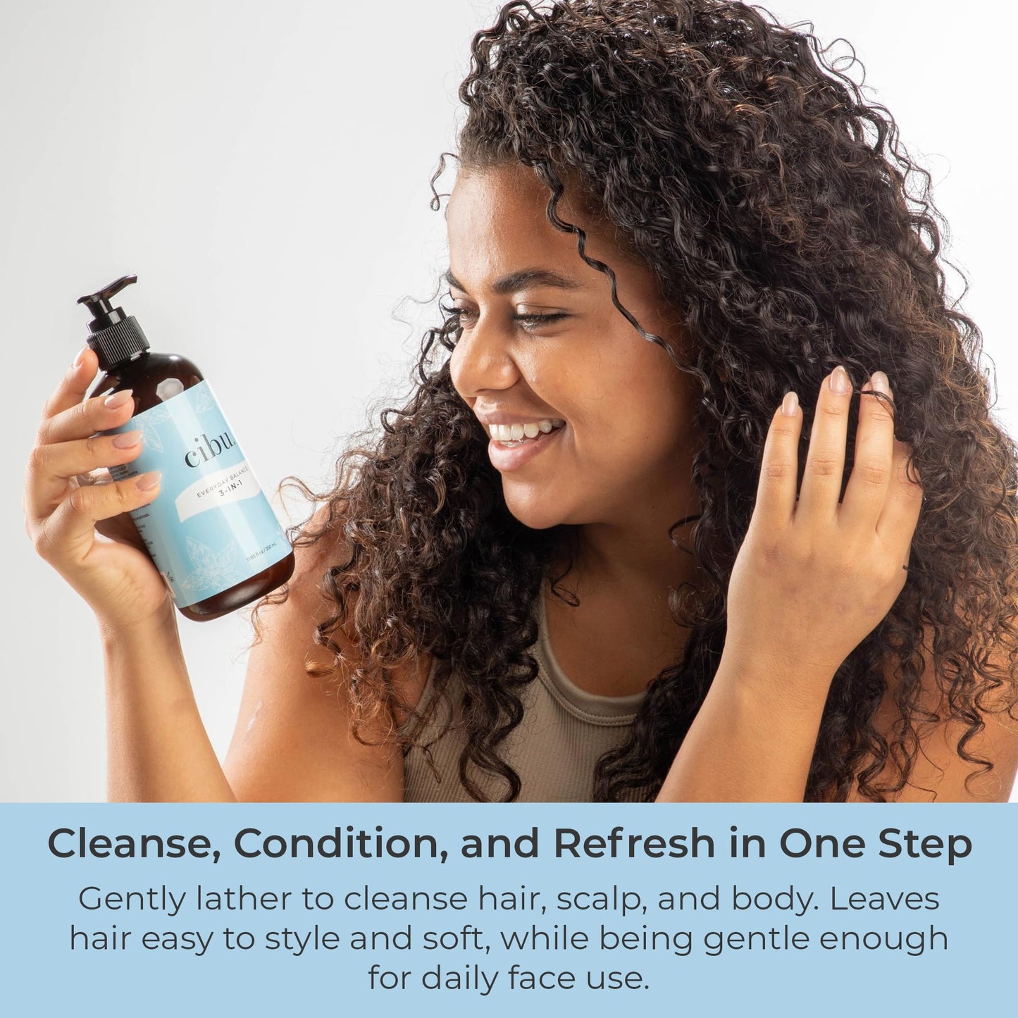 CIBU Shampoo, Conditioner & Body Wash 30021, 11.83 fl oz (350 ml), Sulfate-Free, Fresh Scent, For All Skin & Hair Types, Men/Women Hair, Body, Face & Bubble Bath