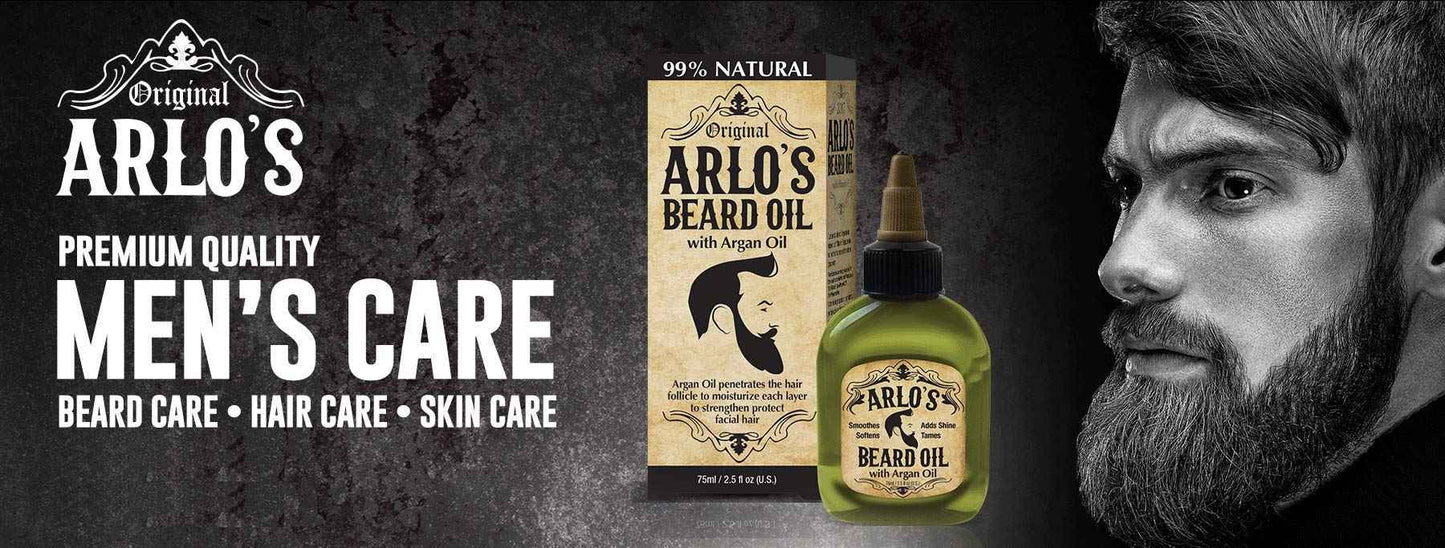 Arlo's Beard Oil Includes - Argan Tea Tree Vitamin E and Coconut (4 Pack)
