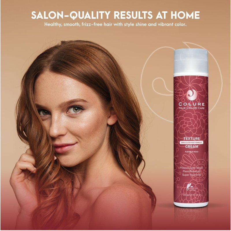 COLURE Texture Cream 10 oz - Ultra Light Shaping and Defining Hair Styling Cream with Professional Color Protection