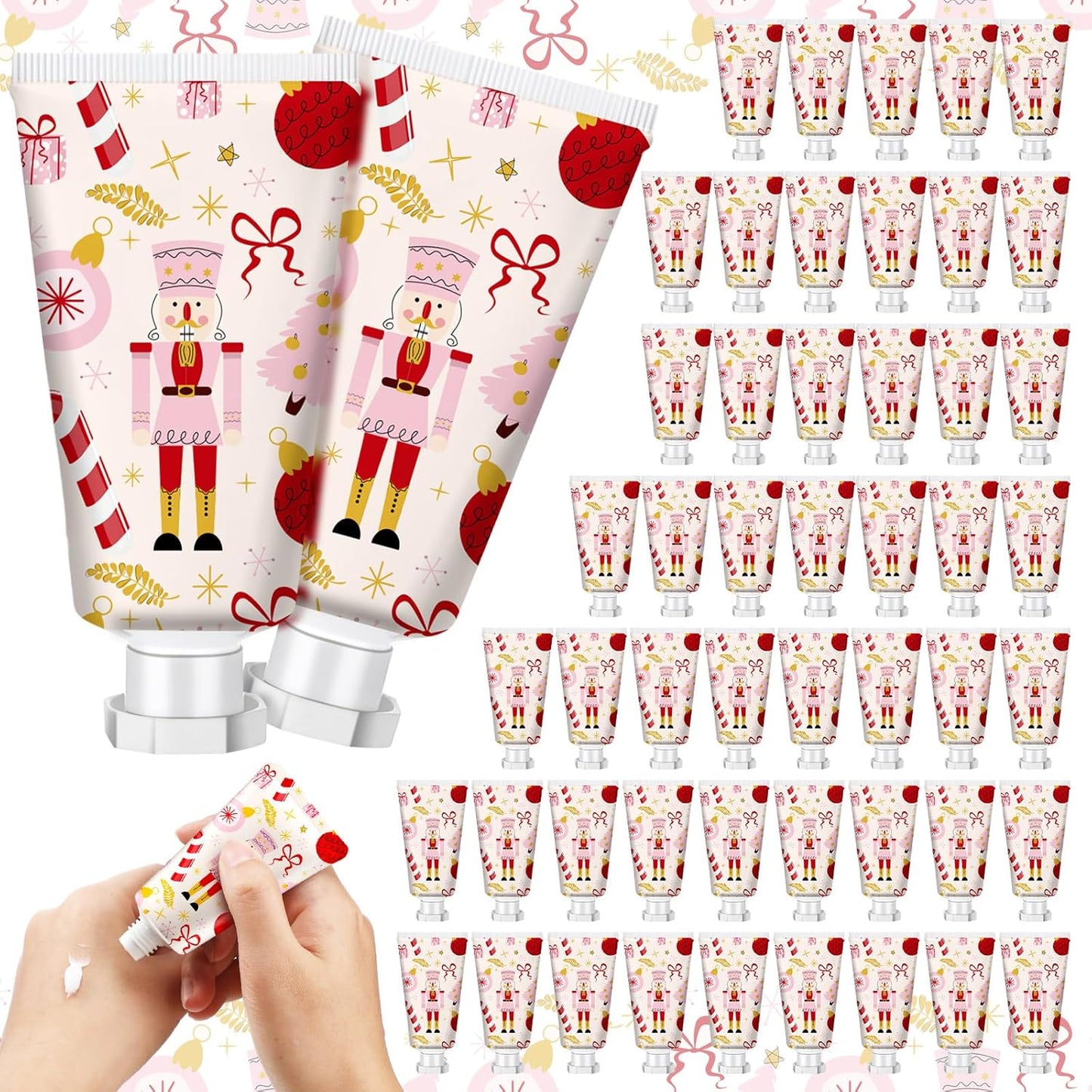 Christmas Nutcracker Hand Cream - 50 Pcs Travel Size | 1 Oz/30 ml Gifts for Women, Coworkers, Teachers, Nurses