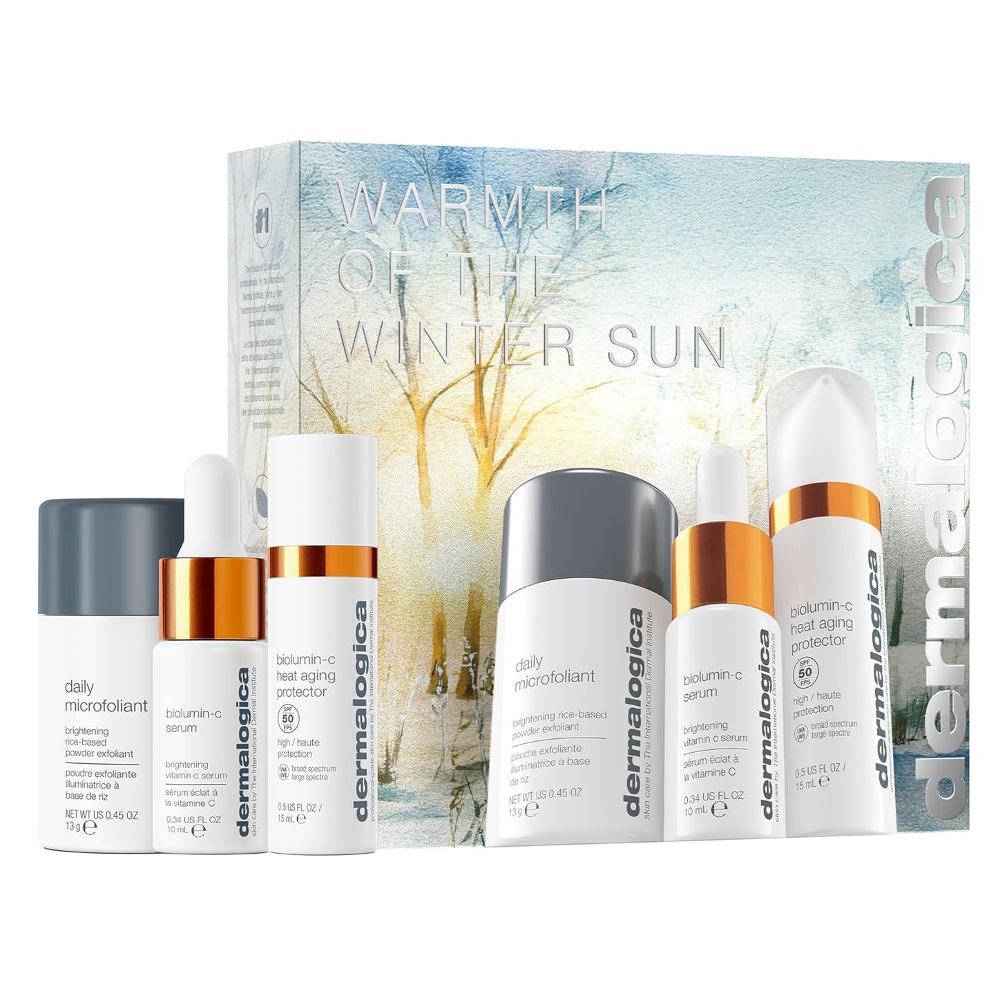 Dermalogica Travel-Sized Skin Care Set | Exfoliants, Serum & SPF Moisturizer for Radiant Skin