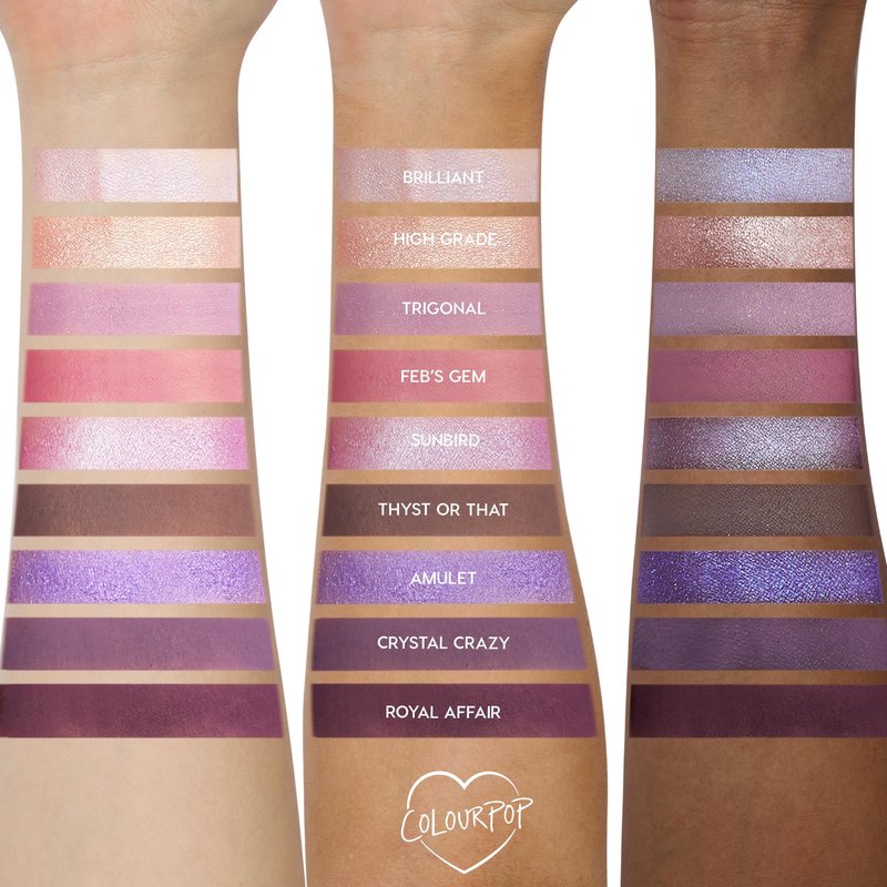 ColourPop All Amethyst Eyeshadow Palette - Metallic Opalescent with Duo Chrome Finishes - High-Pigment Eye Makeup with a Long-Wearing Formula (0.3 oz)