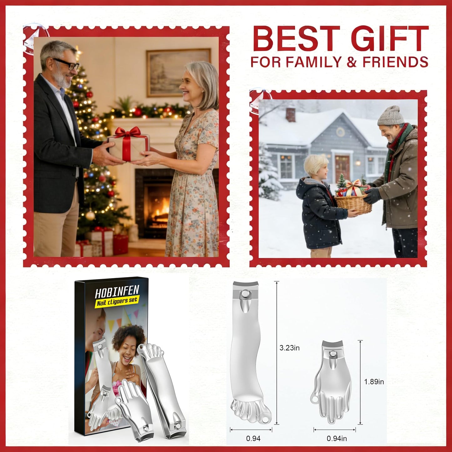 Funny Nail Clippers Set - Gag Gifts for Men, White Elephant Gifts for Adults, Stocking Stuffers & Cool Gadgets for Dad Boyfriend Husband Friends