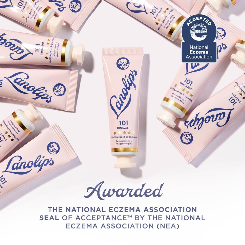 Lanolips 101 Multipurpose Ointment Duo - Lanolin Lip Balm & Healing Ointment for Skin Barrier Repair - Moisturizer for Dry Lips, Cuticles & Elbows - Original Superbalm (2-Pack, 0.52 oz each)