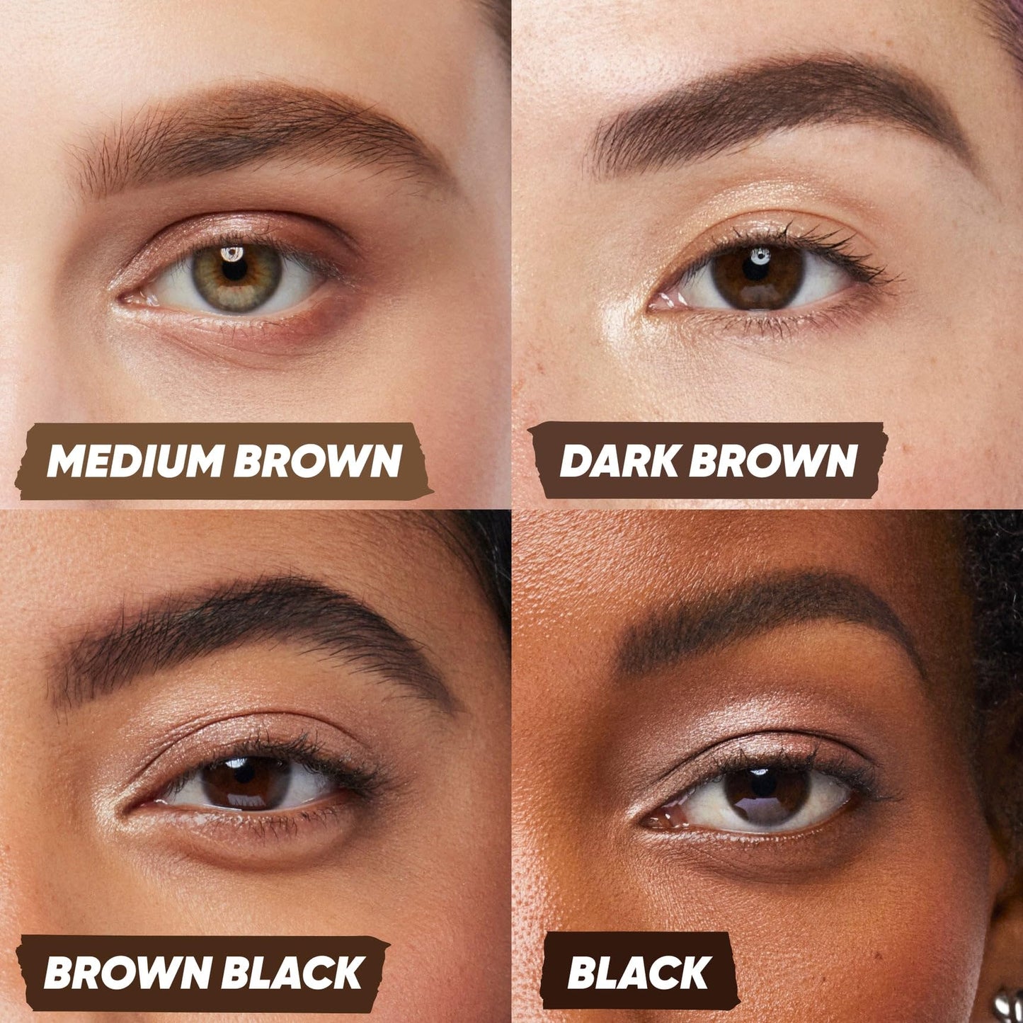 Kosas Brow Pop Eyebrow Pencil – Brow Pencil with Spoolie, Brown Black