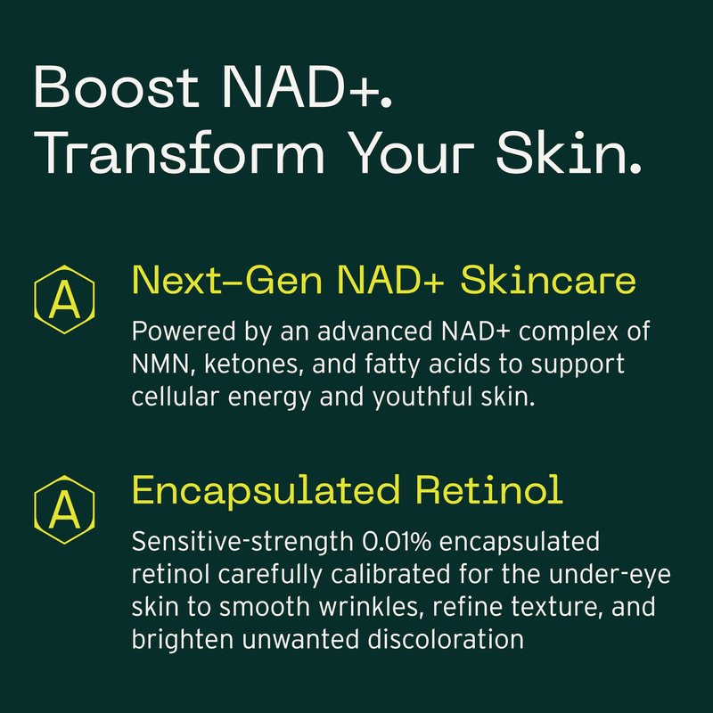 Aramore NAD+ Cell Energizing Skin Care Treatment with Proprietary NAD+ Precursor Complex, Clinically Proven to Target 12 Signs of Aging - 15ml