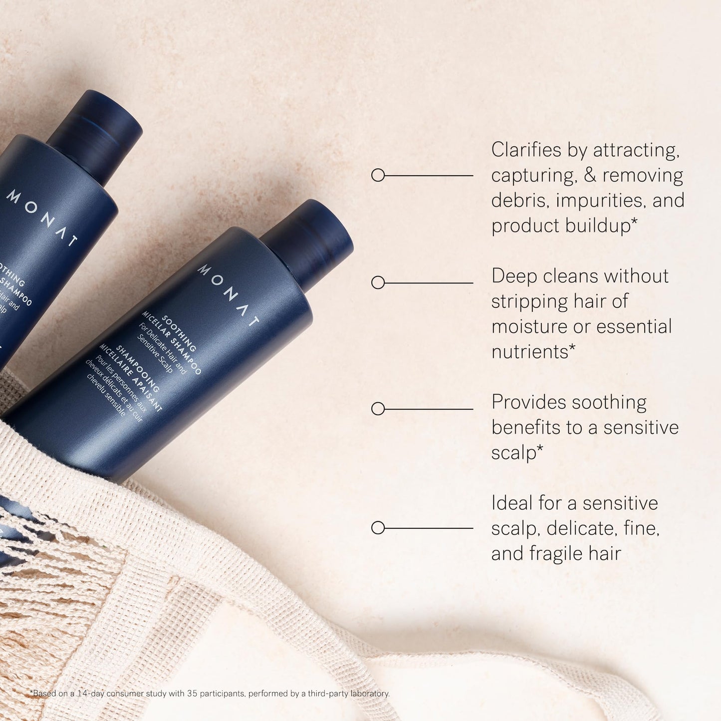 MONAT Soothing Micellar Shampoo - High-Performance Hair Shampoo Promises a Gentle, Refreshing Cleanse. Friendly to Scalp - Net Wt. 237 ml / 8 fl. oz.