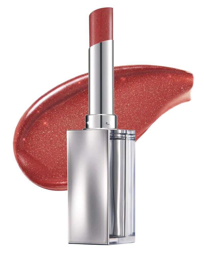 Glint Glow Lip Balm - Moisturizing Tinted Lip Treatment for Natural Shine | Burnt Rose, 0.1oz
